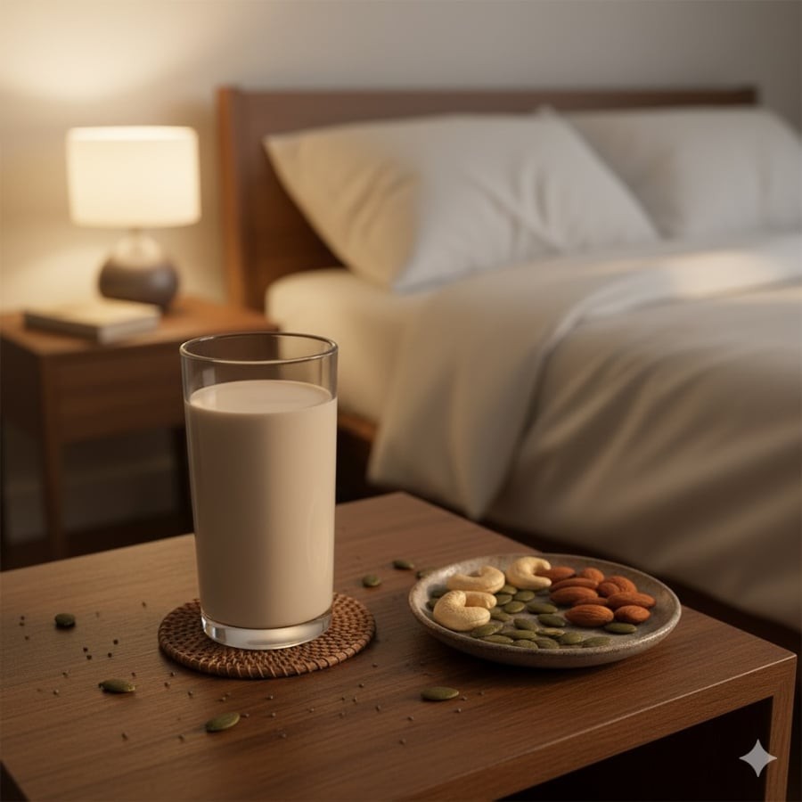 Thêm hạt vào bữa tối hoặc bữa nhẹ trước khi ngủ giúp cơ thể dễ thả lỏng hơn.