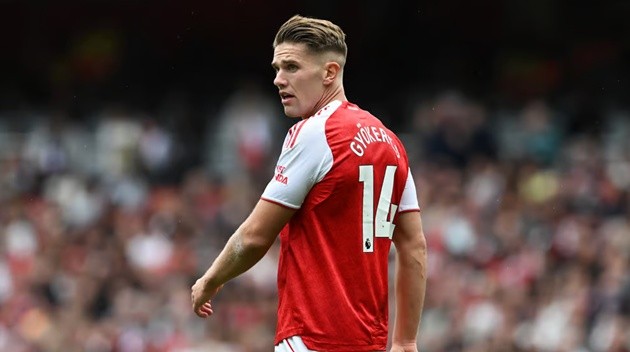 Gyokeres trong màu áo Arsenal.