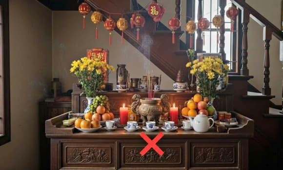 Hoa tươi và quả tươi tượng trưng cho sự sống, lòng thành kính và sự sinh sôi. 