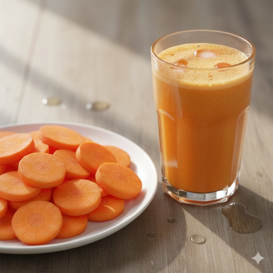 Ăn hoặc uống cà rốt quá nhiều có thể gây quá tải cho gan và chuyển hóa.