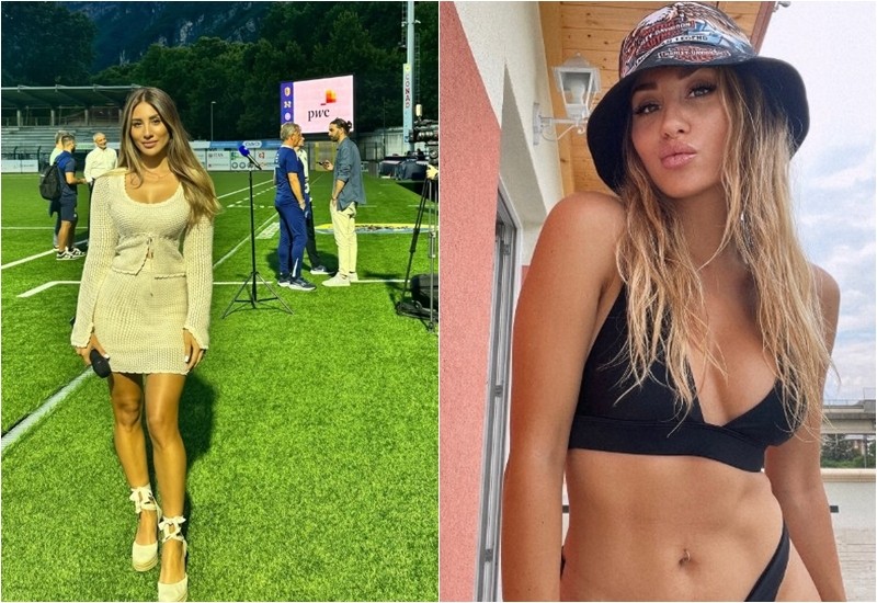 Nữ MC Elisa Carvelli chuyên đưa tin về Giải hạng Ba Italia (Serie C).