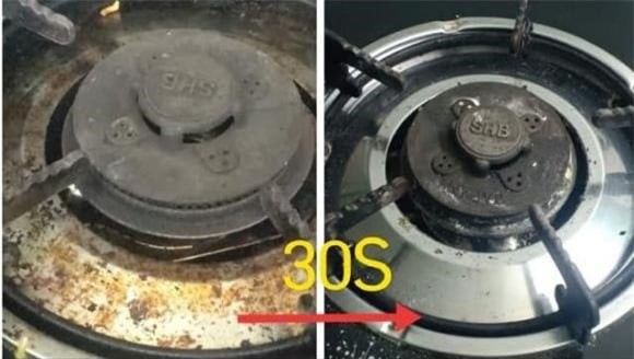 Bếp gas rất dễ gỉ sét nếu để ẩm ướt, thức ăn rơi vãi bám dính không được lau ngay