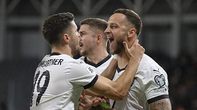 Marko Arnautovic lập cú đúp trong trận đấu giữa đảo Síp và Áo.