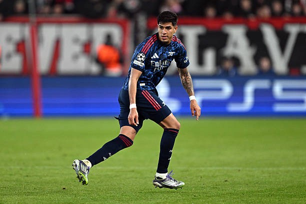 Piero Hincapie trong màu áo Arsenal.