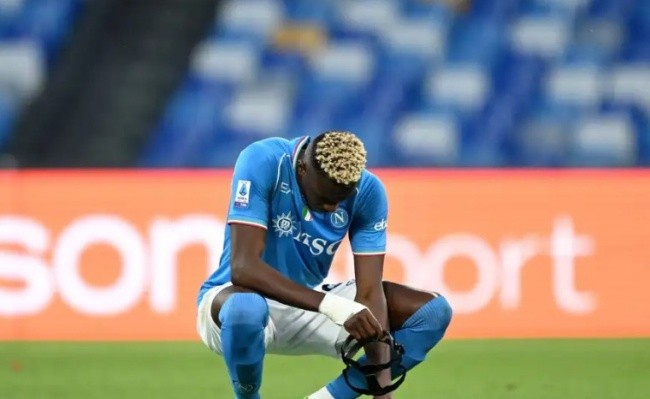 Osimhen trong màu áo Napoli.