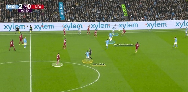 Nico Gonzalez nhận bóng từ Savinho 