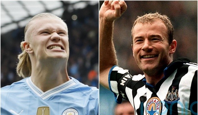 Haaland trước cơ hội phá mốc 100 bàn của Shearer.