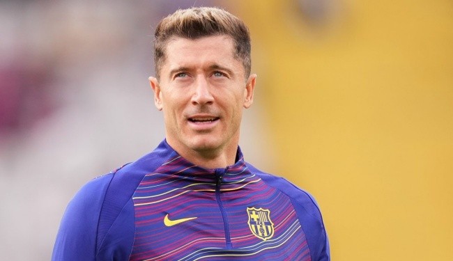 Lewandowski trong màu áo Barca.