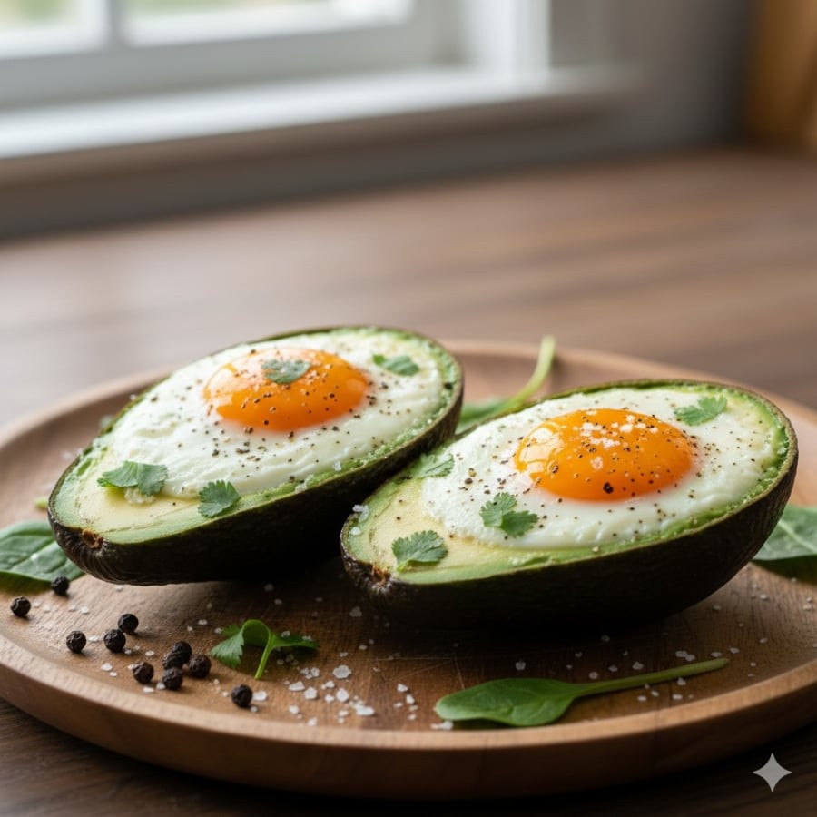 Món trứng nướng bơ – bữa sáng giàu năng lượng, tốt cho tim mạch và tiêu hóa.