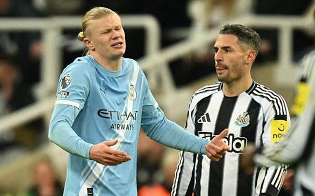 Erling Haaland tịt ngòi ở trận đấu với Newcastle United.