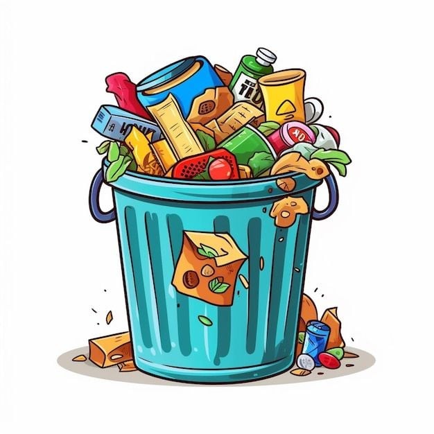 Thùng rác trong bếp cần sạch sẽ kín đáo