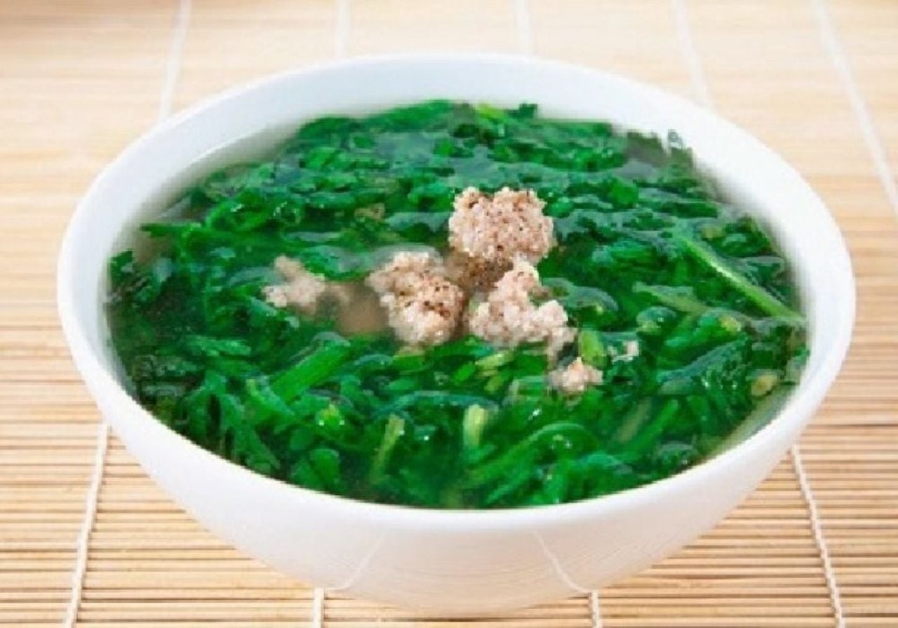 Canh rau cải cúc trị ho