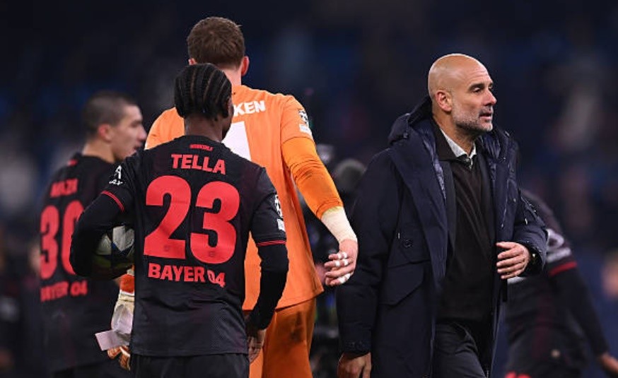 Man City nhận thất bại 0-2 chung cuộc trước Leverkusen.