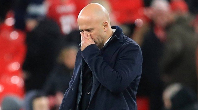 Đội bóng của Slot trượt dốc nhanh khó tin.