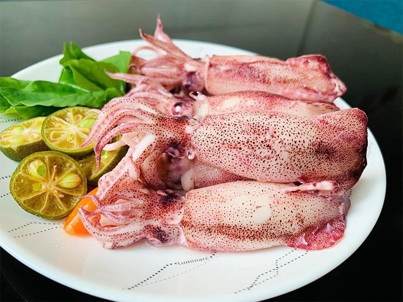 Bí quyết hấp mực ngon không tanh