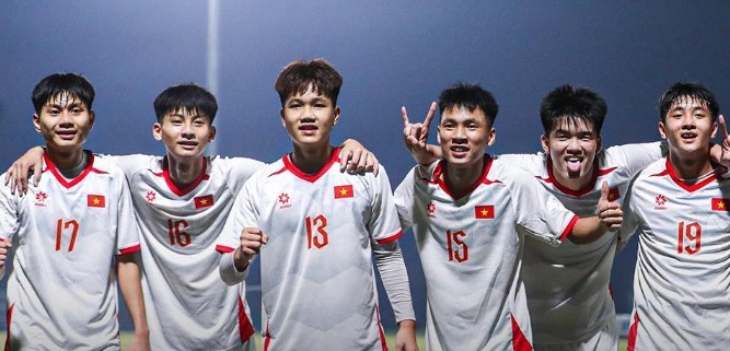 U17 Việt Nam đang có phong độ cao. Ảnh: VFF.
