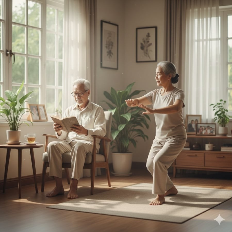 Cha mẹ sống tự lập khiến con yên tâm và chủ động muốn báo đáp.