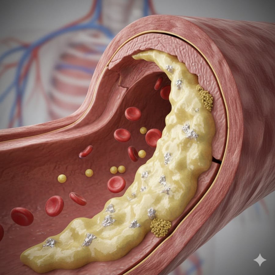 Tắc nghẽn mạch máu do thói quen xấu là nguyên nhân chính dẫn đến đột quỵ và bệnh tim mạch.