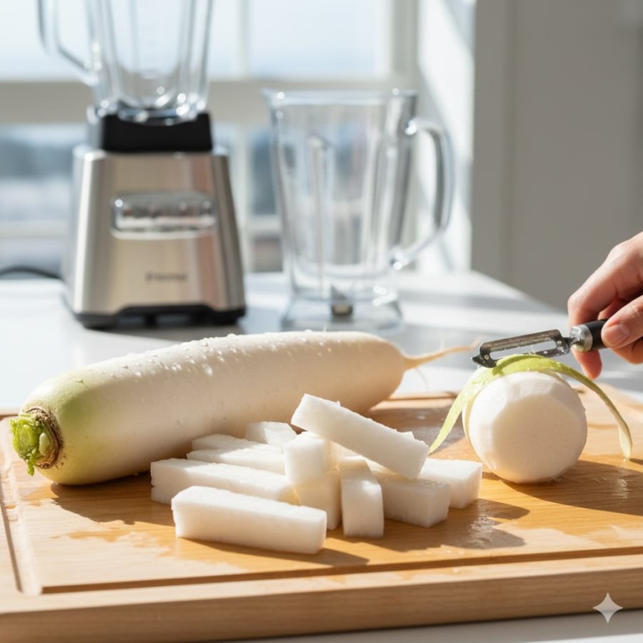 Củ cải trắng chứa enzym và vitamin C tự nhiên, phát huy tác dụng mạnh nhất khi dùng sống.