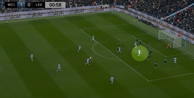 Bàn mở tỷ số của Foden được ghi trong vòng 59 giây