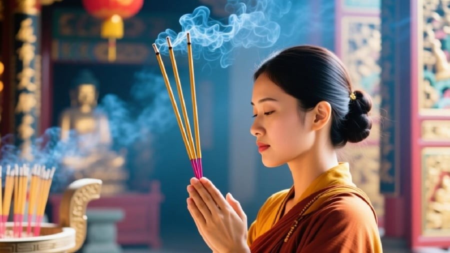 Khi thắp hương, có thể vái 1 vái hoặc 3 vái tùy theo nghi lễ và quan niệm của từng người.