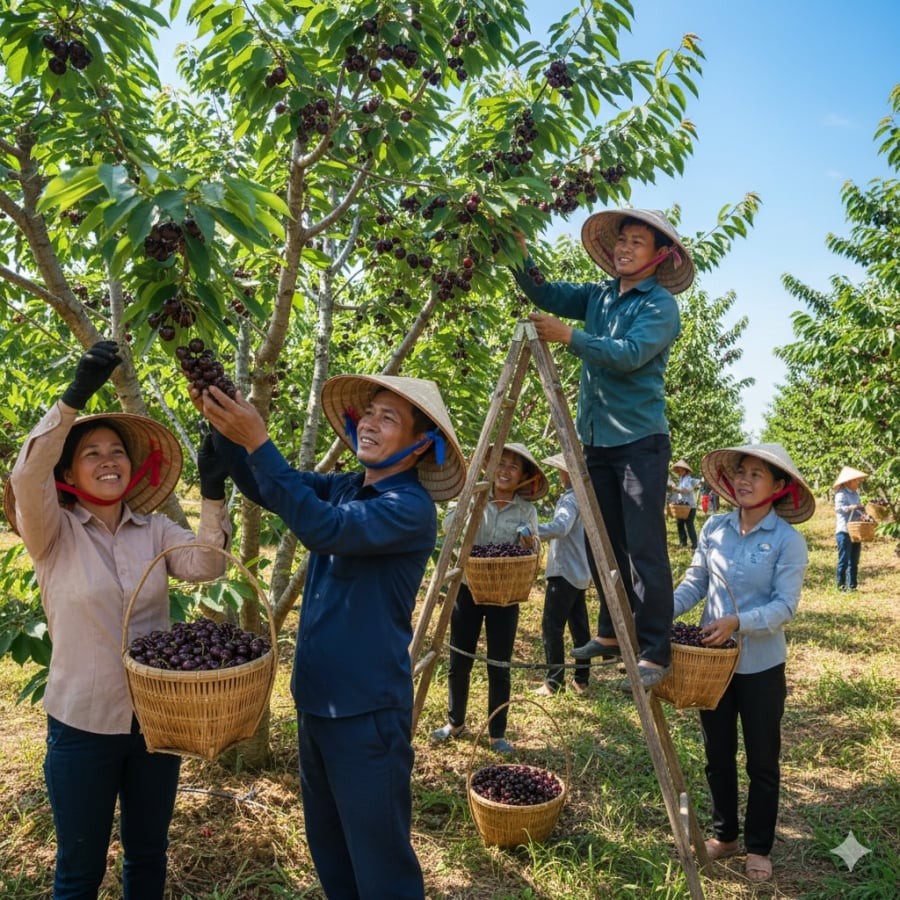 Cherry giống nhiệt đới cho thu hoạch chỉ sau một năm trồng, năng suất ổn định theo mùa.