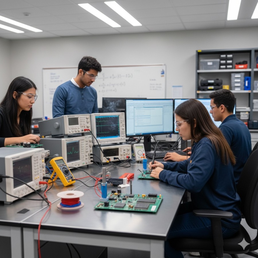 Sinh viên thực hành thiết kế vi mạch – nền tảng quan trọng của ngành bán dẫn.