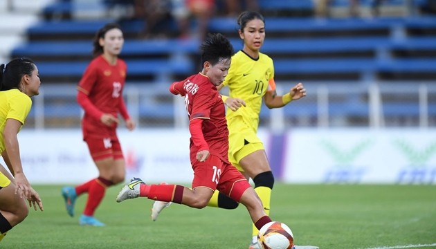 Chênh lệch đẳng cấp giữa đội tuyển nữ Việt Nam và tuyển nữ Malaysia.
