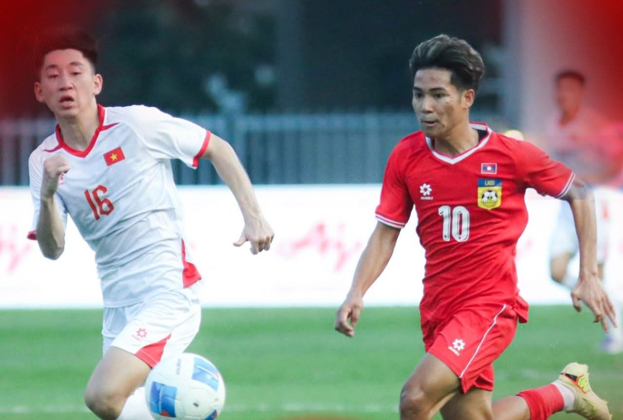 U22 Lào đã gây ra nhiều khó khăn cho U22 Việt Nam. 
