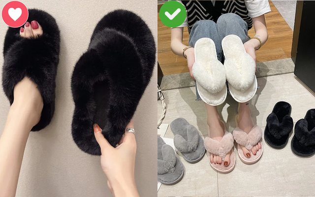 Khi mang vào, dép lông cồng kềnh dễ khiến bàn chân trông to hơn, thiếu sự gọn gàng và khó phù hợp trong nhiều bối cảnh