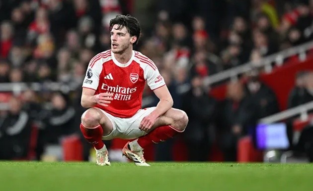 Rice nối dài danh sách chấn thương của Arsenal