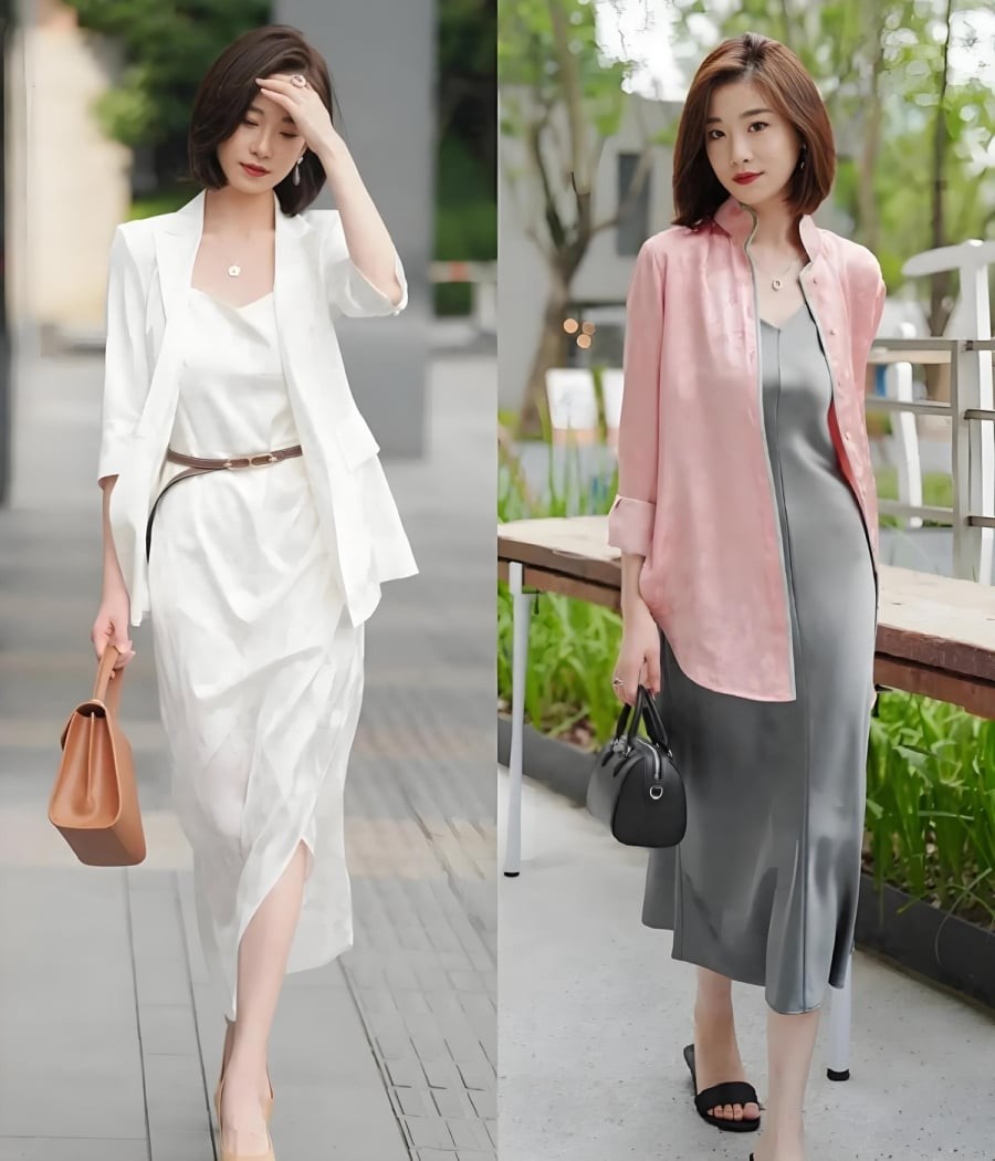 Sơ mi không chỉ để mặc như áo thông thường mà còn có thể dùng như một lớp khoác mỏng rất tiện.