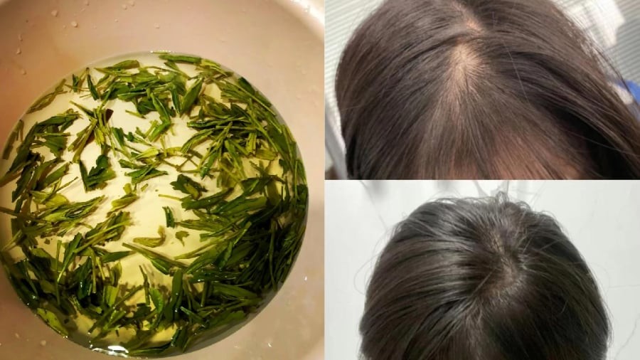 Có nhiều cách sử dụng nước trà xanh để chăm sóc tóc.