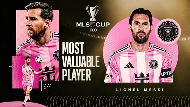 Lionel Messi giành danh hiệu cầu thủ xuất sắc nhất MLS Cup.