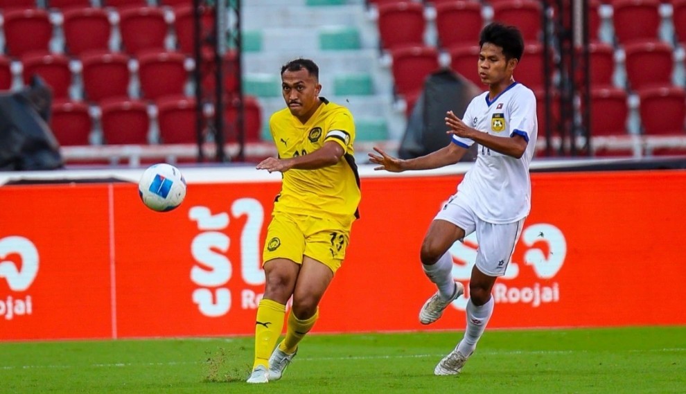 U22 Malaysia vừa giành chiến thắng đậm 4-1 trước U22 Lào. Ảnh: FAM.