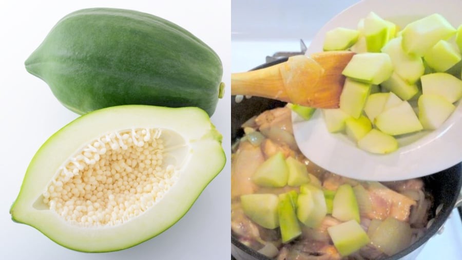 Nhiều người cho rằng đu đủ xanh là món ăn có lợi cho sự phát triển của vòng 1.