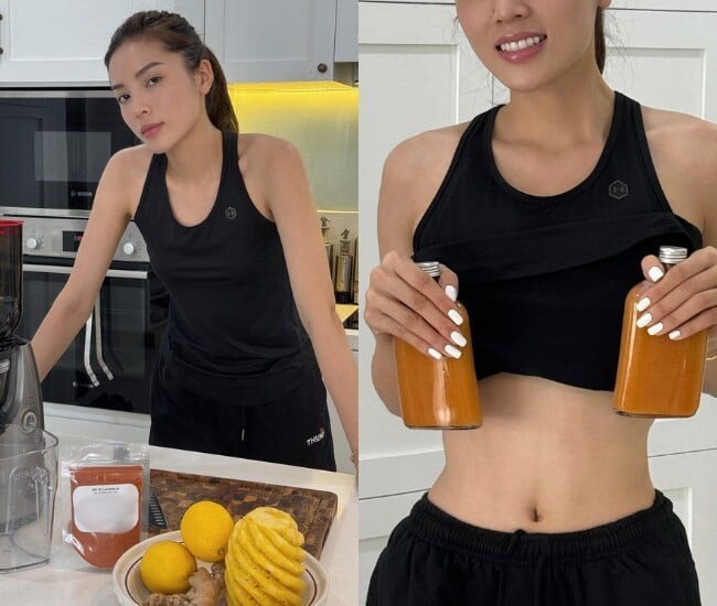 Một trong những thói quen được cô áp dụng là khởi động buổi sáng bằng một ly nước detox ấm, giúp cơ thể bừng tỉnh và hỗ trợ trao đổi chất hiệu quả hơn ngay từ đầu ngày.