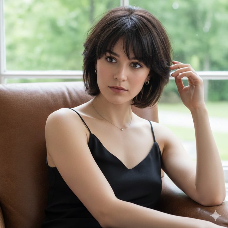 Layer suôn thẳng tinh giản, sang trọng, giữ được vẻ chỉn chu suốt cả ngày mà không cần tạo kiểu cầu kỳ.