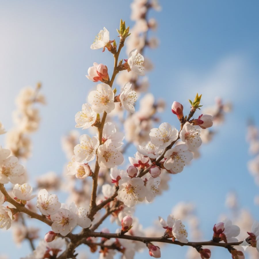 Hoa mơ cuối đông – tín hiệu cho mùa trái chín vàng sắp tới.