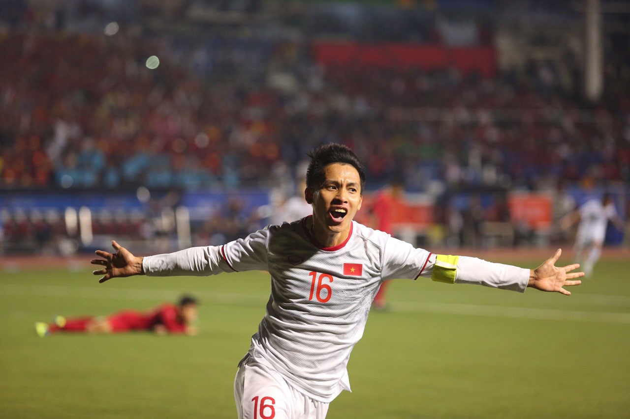 Tiền vệ Đỗ Hùng Dũng đóng vai trò thủ lĩnh của U22 Việt Nam tại SEA Games 30. Ảnh: VFF.