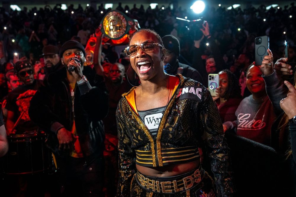 Claressa Shields trong một trận đấu trước đây.