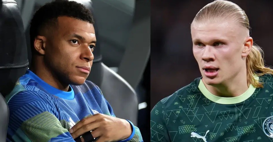 Haaland đã không thể chạm mặt Mbappe khi đối thủ dính chấn thương.