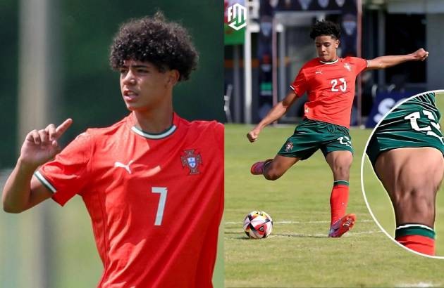 Ronaldo Jr gây sốt với cơ đùi rắn chắc ở tuổi 15.