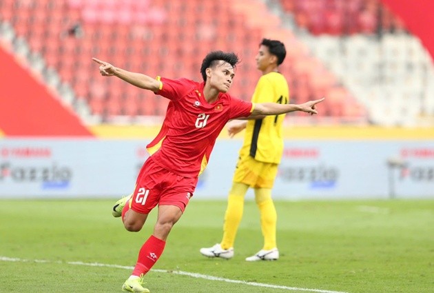 U22 Việt Nam sớm định đoạt trận đấu với U22 Malaysia trong hiệp một. Ảnh: VFF