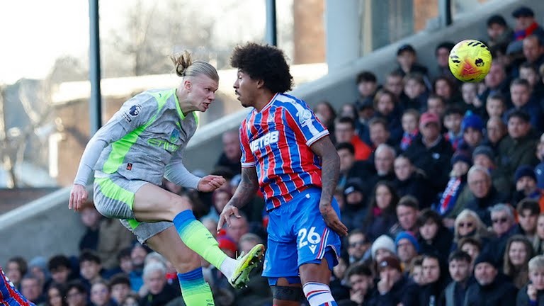 Haaland ở tình huống mở tỷ số.