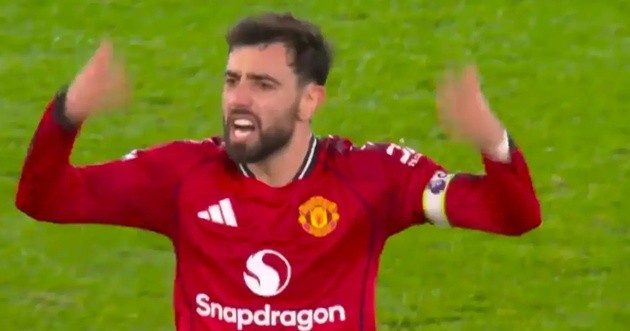 Bruno hào hứng sau khi ghi bàn cho Man Utd