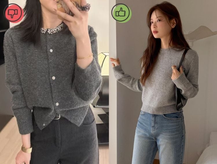 Áo đính cườm từng tạo hiệu ứng lấp lánh thu hút, nhưng khi chi tiết hạt xuất hiện quá dày đặc, tổng thể trang phục lại dễ trở nên rối và kém thanh nhã