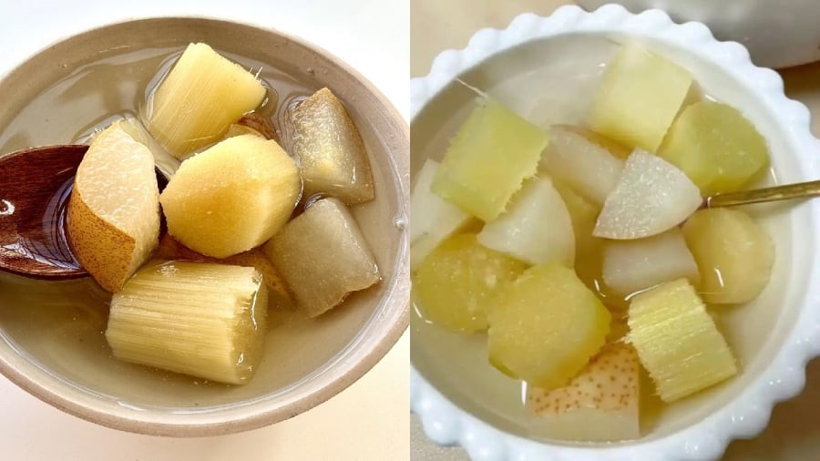 Mía kết hợp với lê giúp dưỡng ẩm cơ thể.