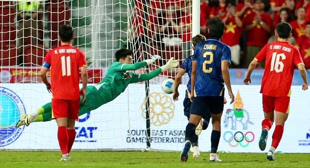 Việc bị dẫn trước 0-2 từ sớm không khiến U22 Việt Nam nao núng.