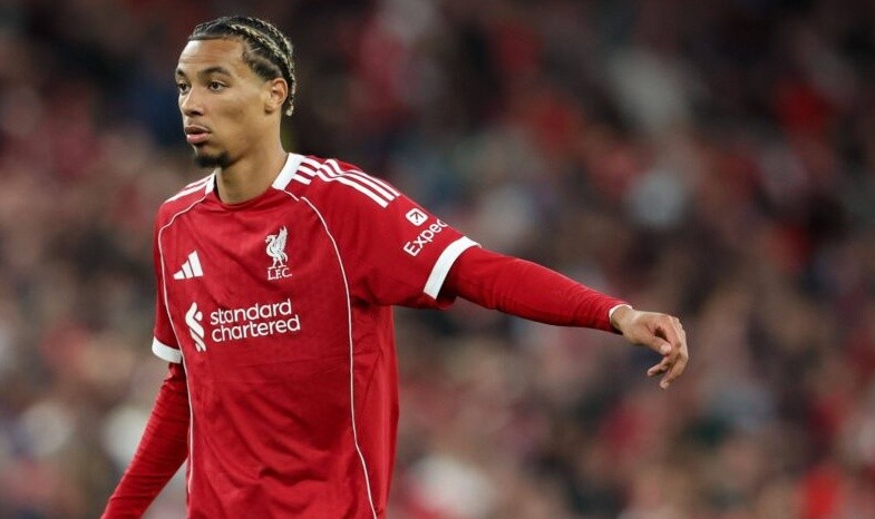 Hugo Ekitike trong màu áo Liverpool.